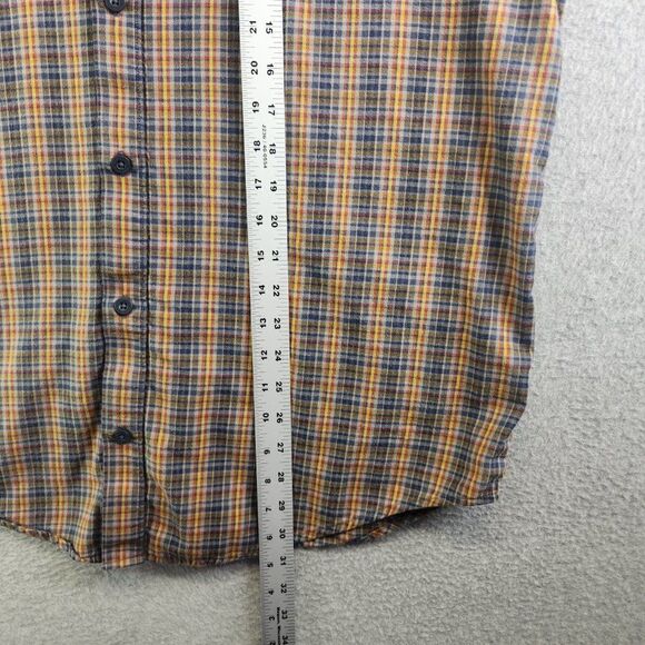 Patagonia Shirt Mens L Yellow Plaid Organic Cotton Flannel Pockets Outdoor Cabin - Picture 10 of 16